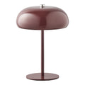 Margate Table Lamp - Table lamp, rechargeable, metal, bordeaux ø16 cm