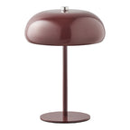 Margate Table Lamp - Table lamp, rechargeable, metal, bordeaux ø16 cm