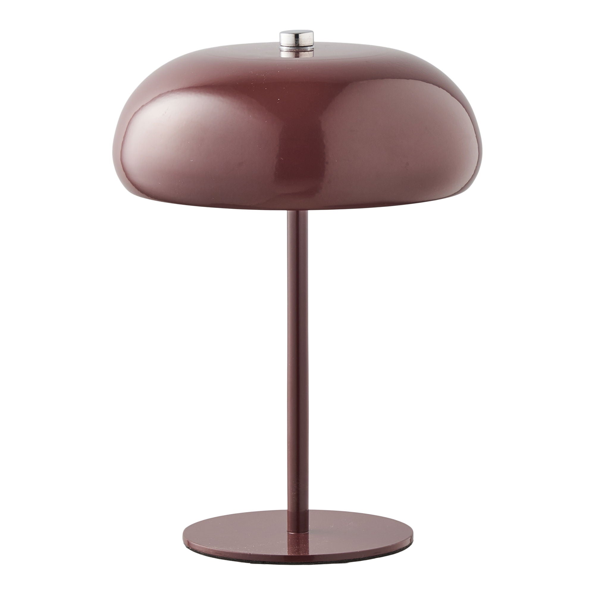 Margate Table Lamp - Table lamp, rechargeable, metal, bordeaux ø16 cm