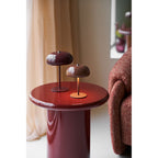 Margate Table Lamp - Table lamp, rechargeable, metal, bordeaux ø16 cm