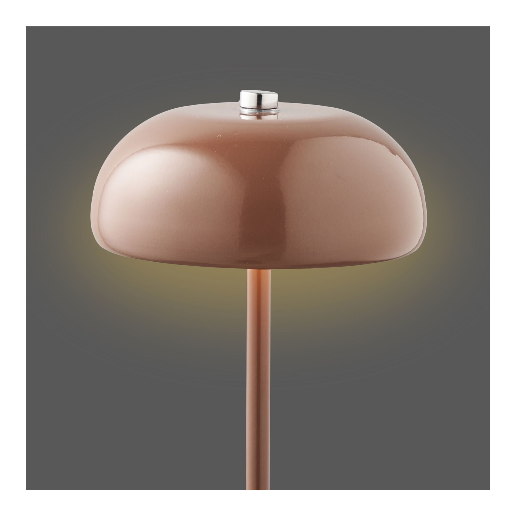 Margate Table Lamp - Table lamp, rechargeable, metal, brown ø13 cm