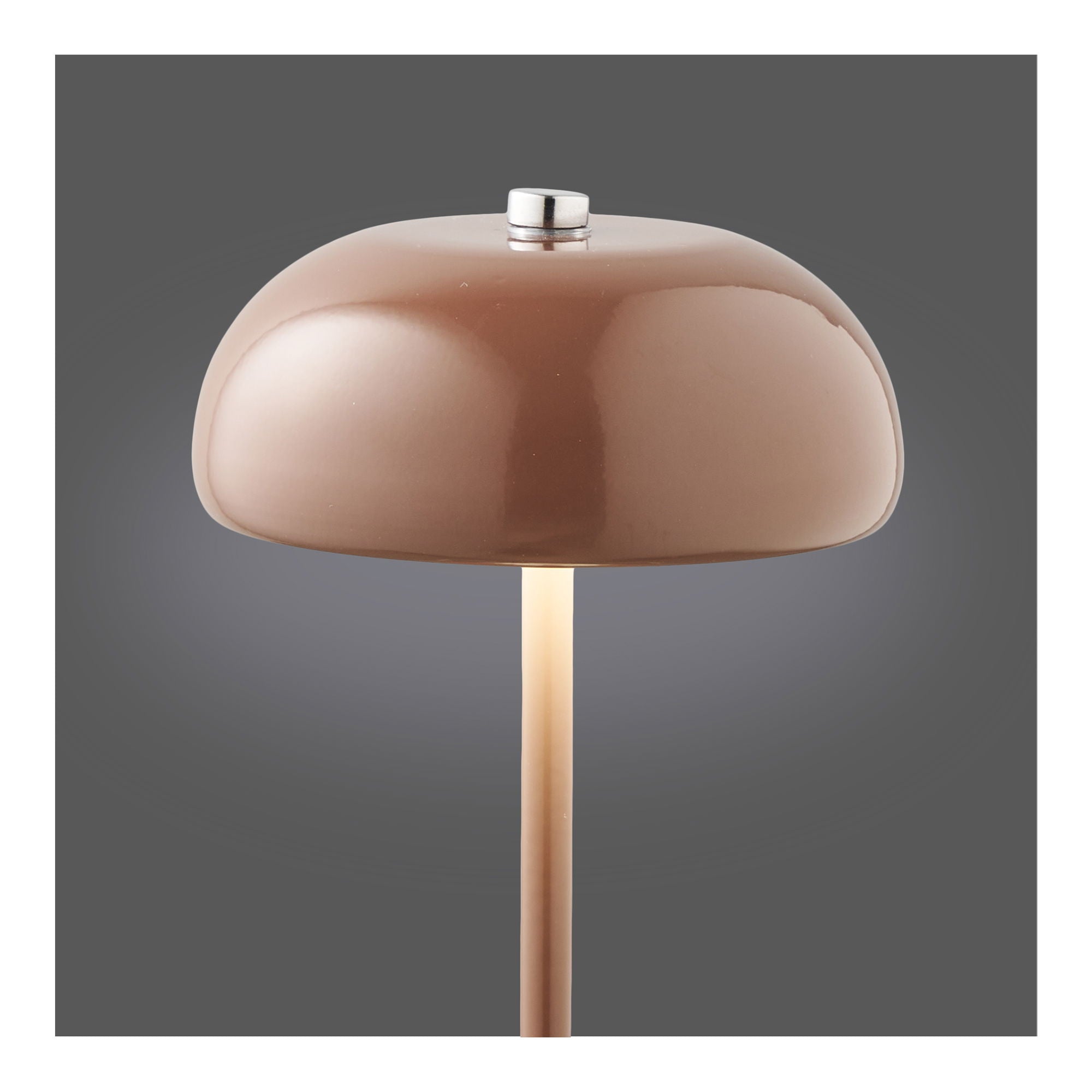 Margate Table Lamp - Table lamp, rechargeable, metal, brown ø13 cm