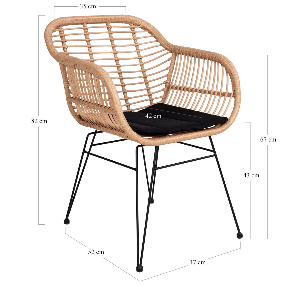 Trieste Armchair — Natural