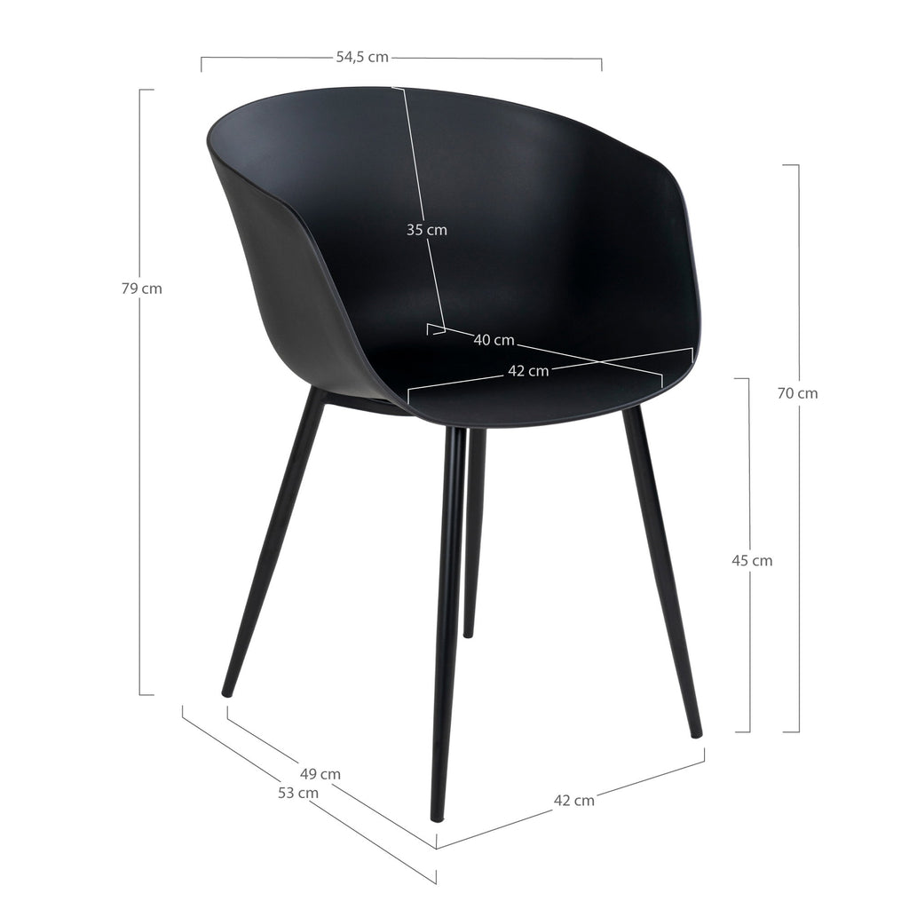 Roda Dining Chair — Black