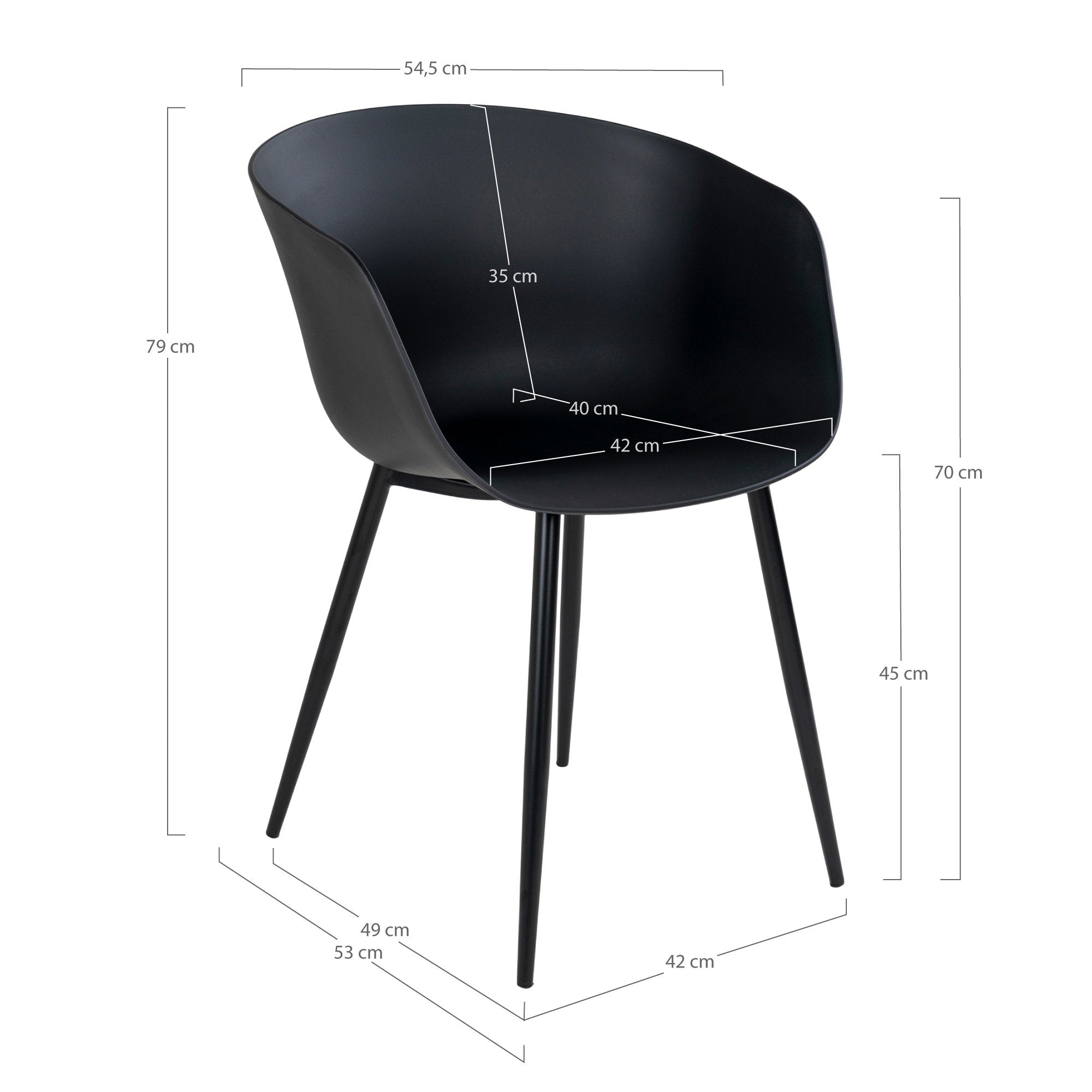 Roda Dining Chair — Black