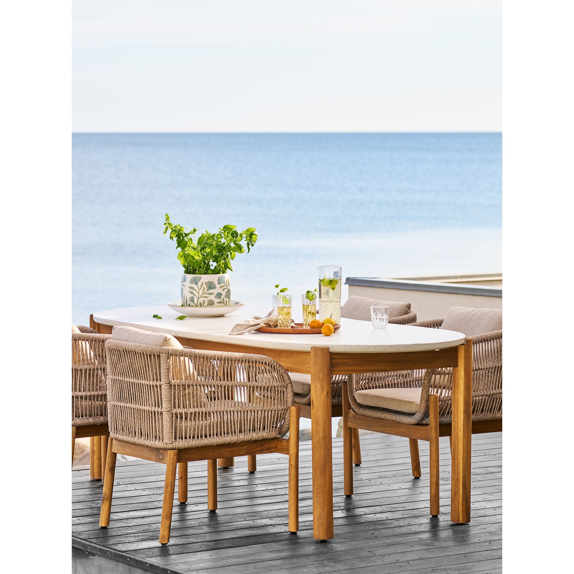 Terracina Dining Chair — Brown / Beige