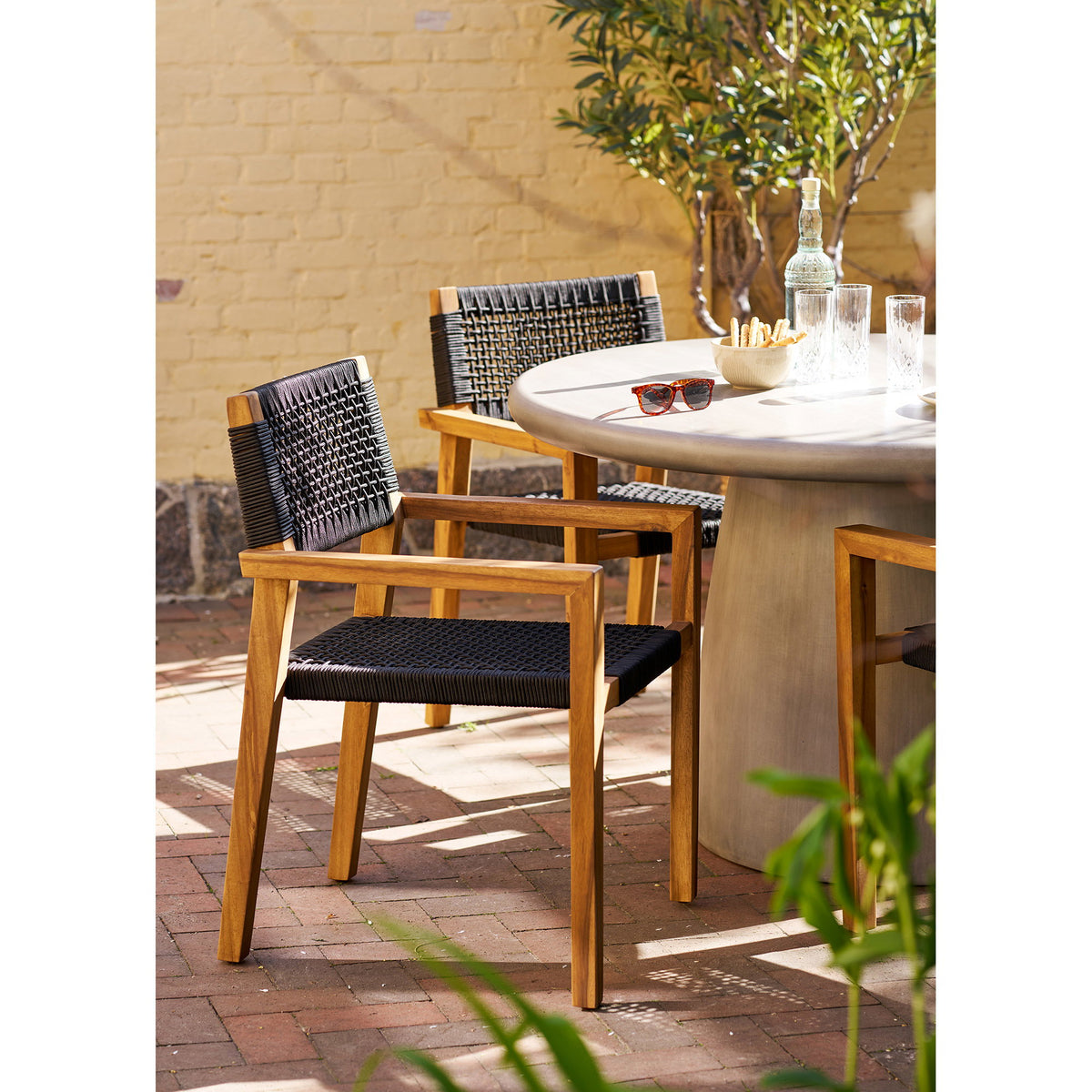Anzio Dining Chair — Natural / Black