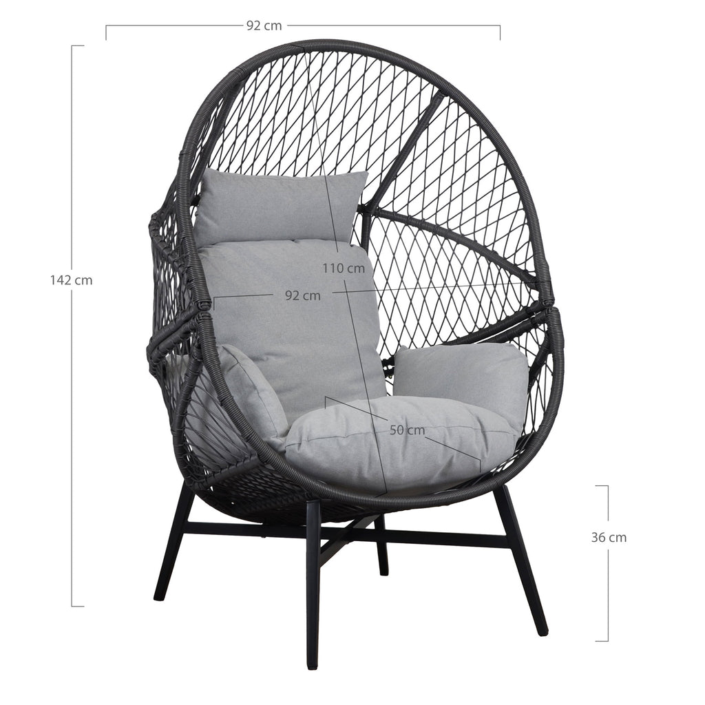 Rosario Lounge chair — Black