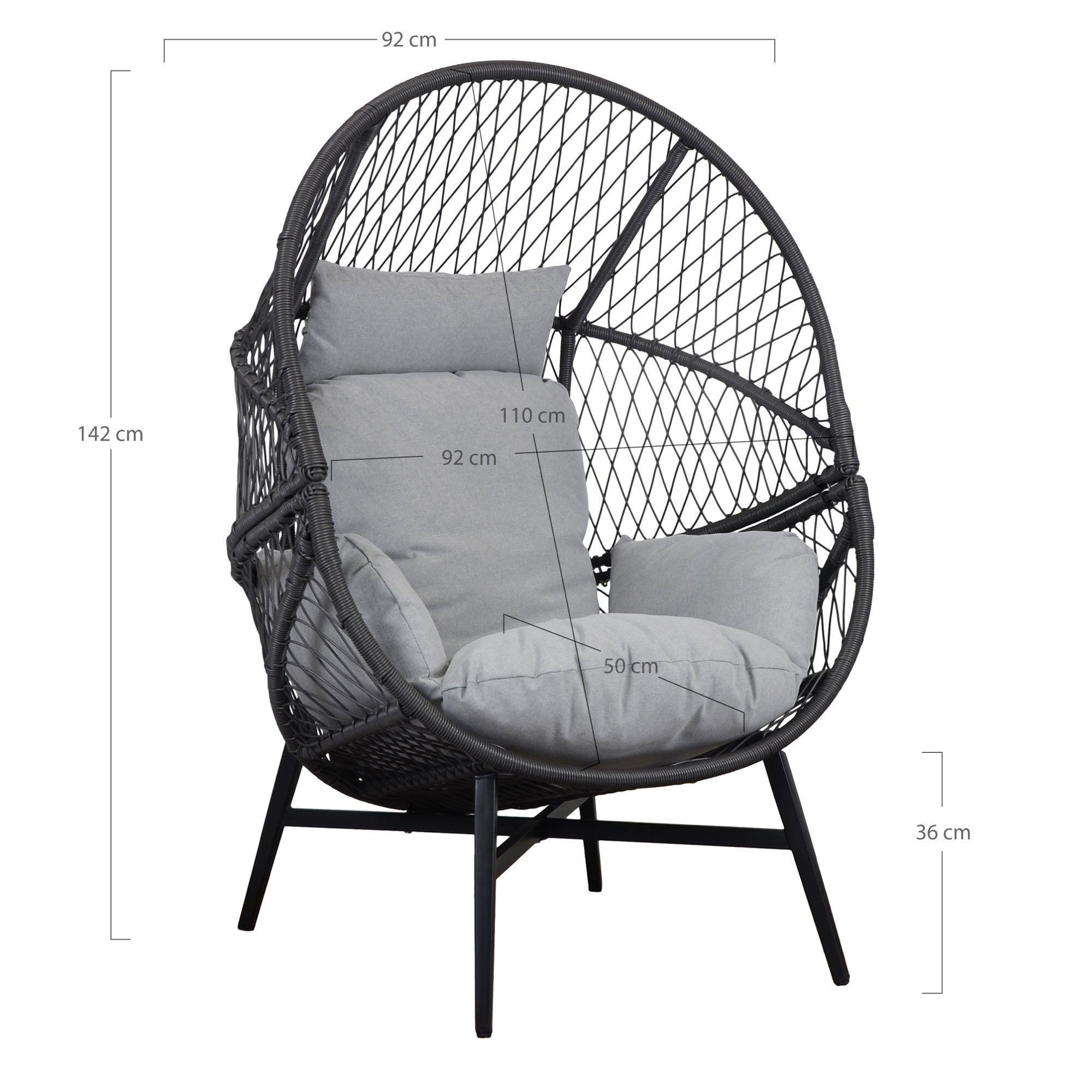 Rosario Lounge chair — Black