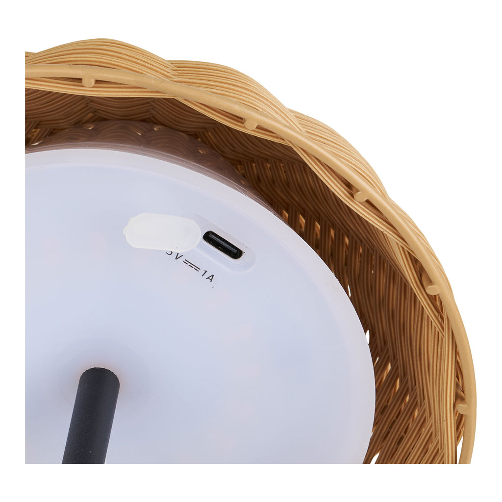 Wigan LED Table Lamp - Table lamp, metal, rechargeable, natural/black