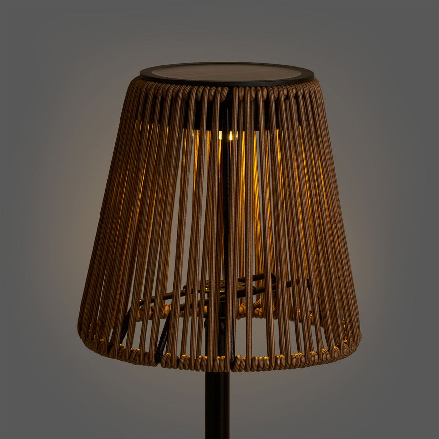 Salford Solar Table Lamp – Brown & Black