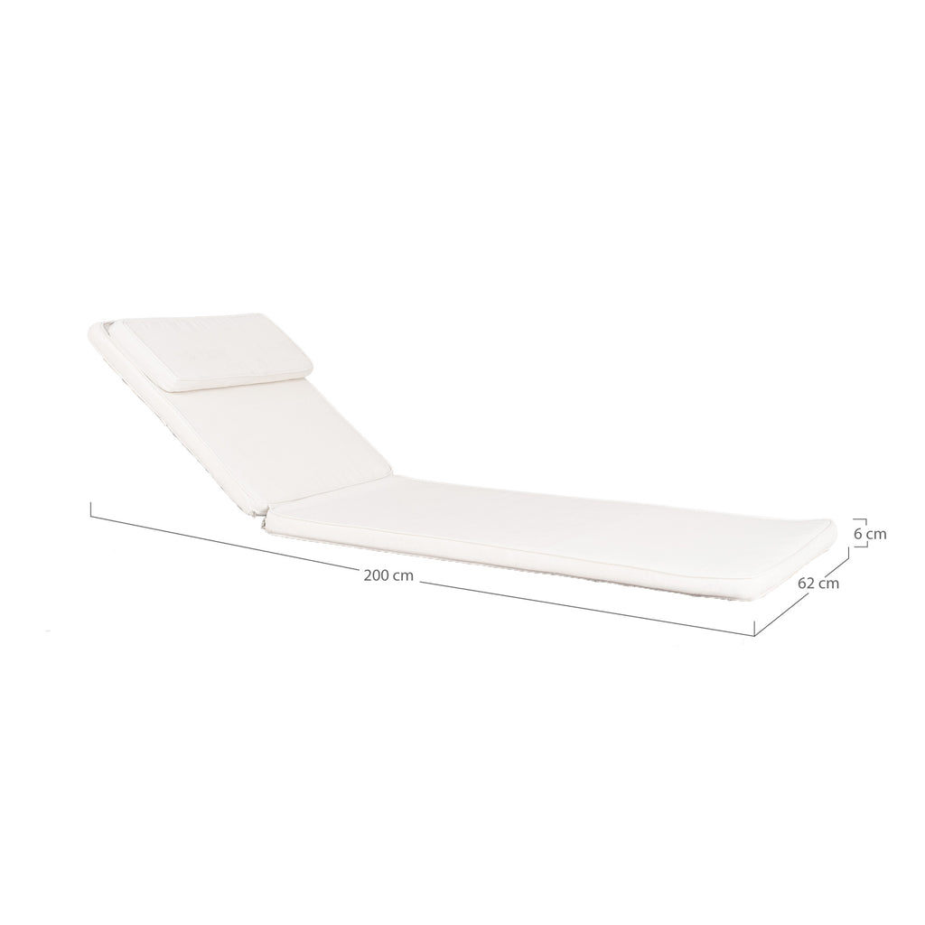 Andorra Cushion for Sunlounger — White