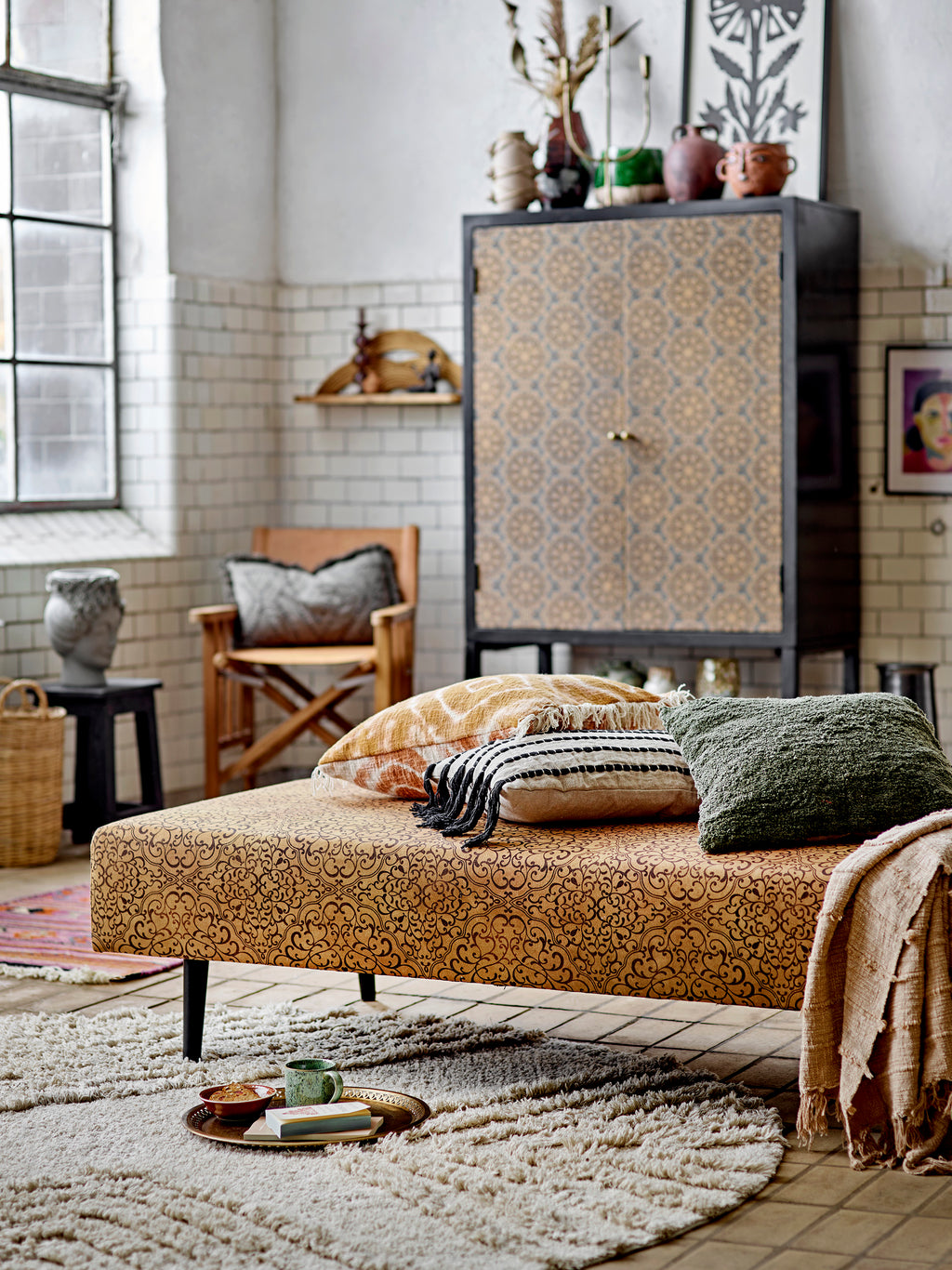 Ester Cushion, Orange, Cotton