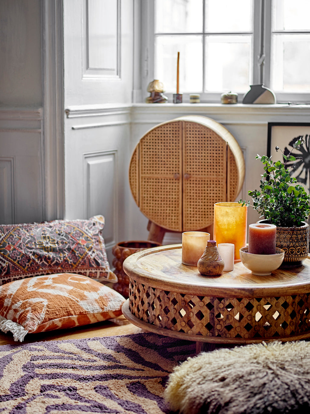 Ester Cushion, Orange, Cotton