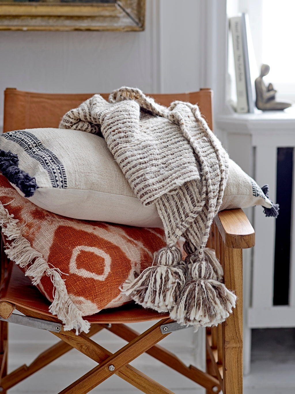 Ester Cushion, Orange, Cotton