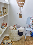 Dolly Basket, White, Polyester