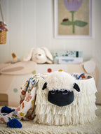 Dolly Basket, White, Polyester