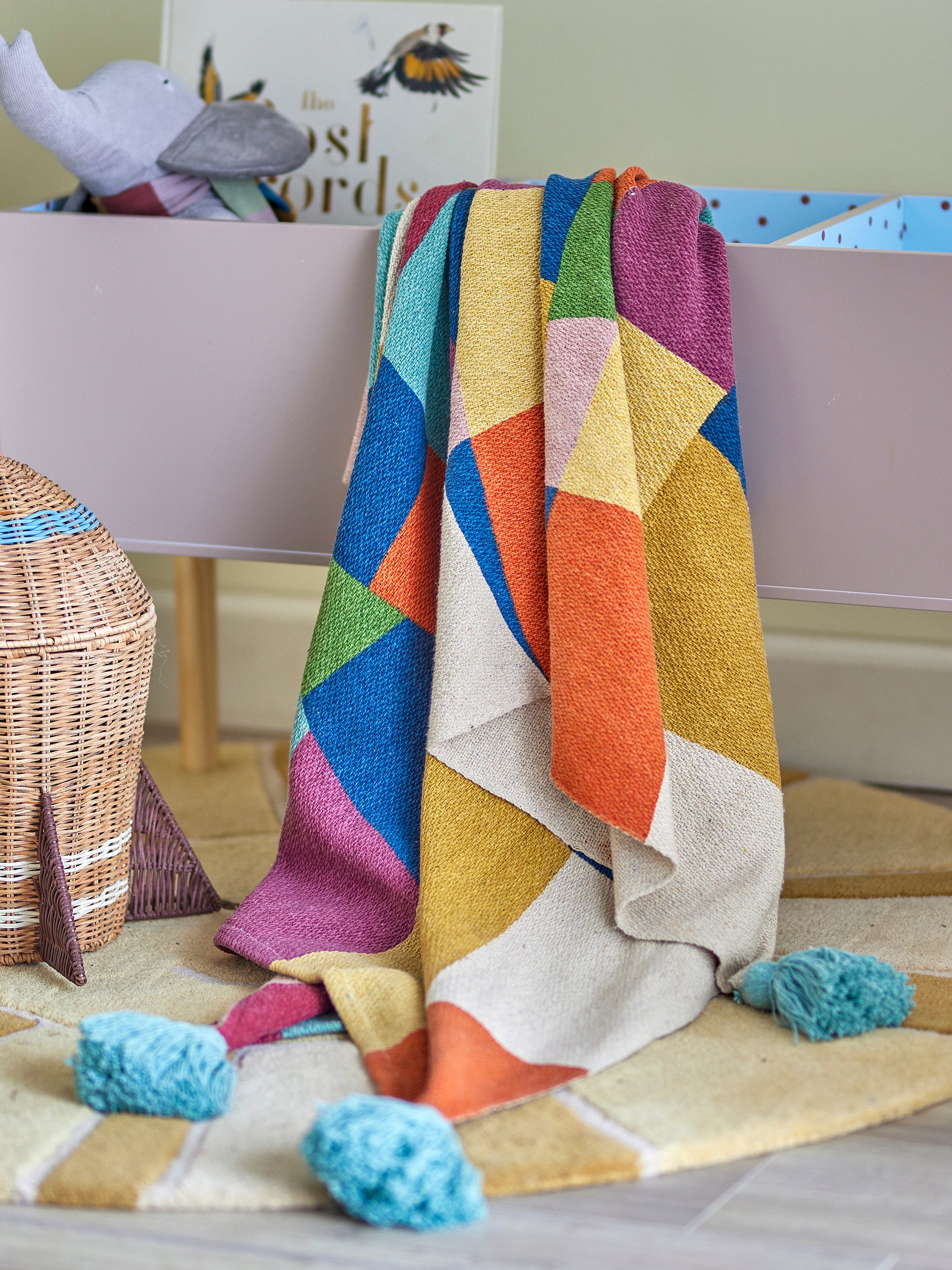 Colorine Throw, Multi, Recycled Cotton