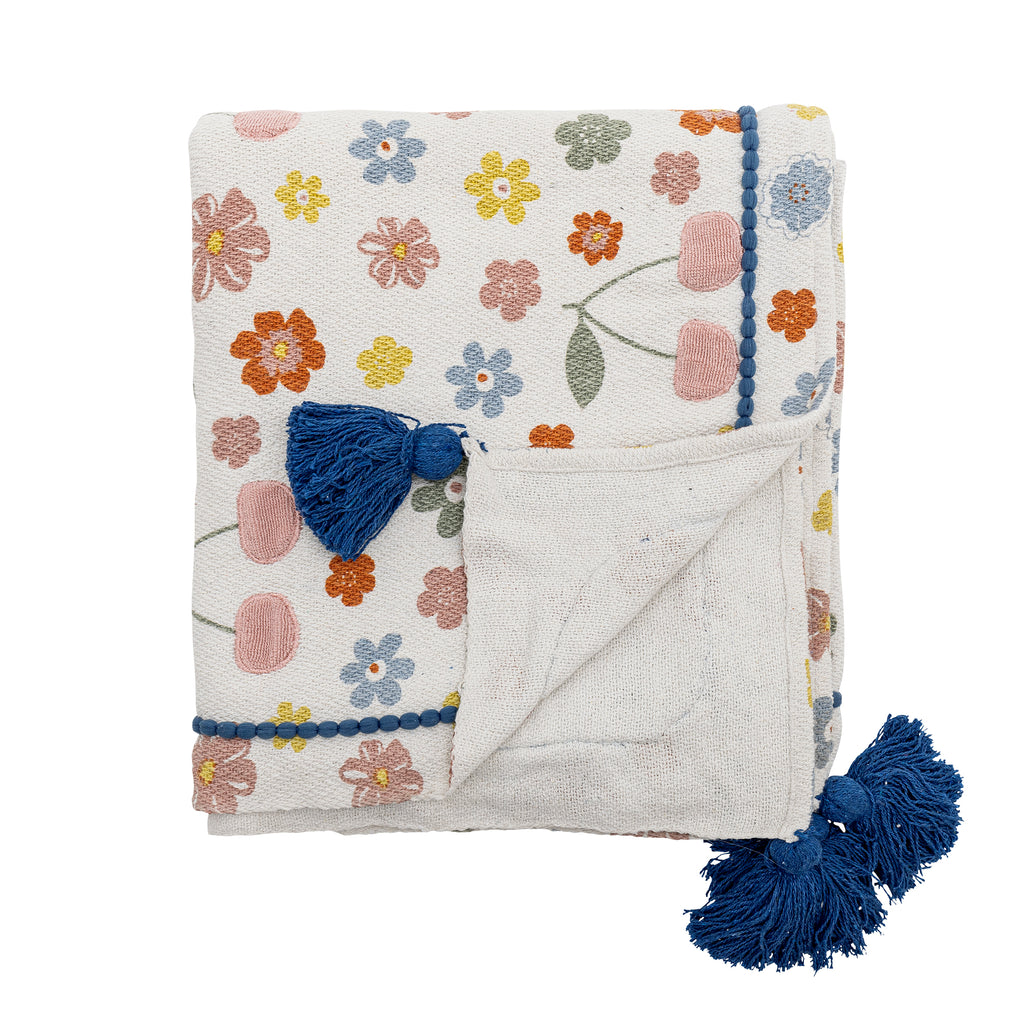 Cherry Throw, Multi, Recycled Cotton