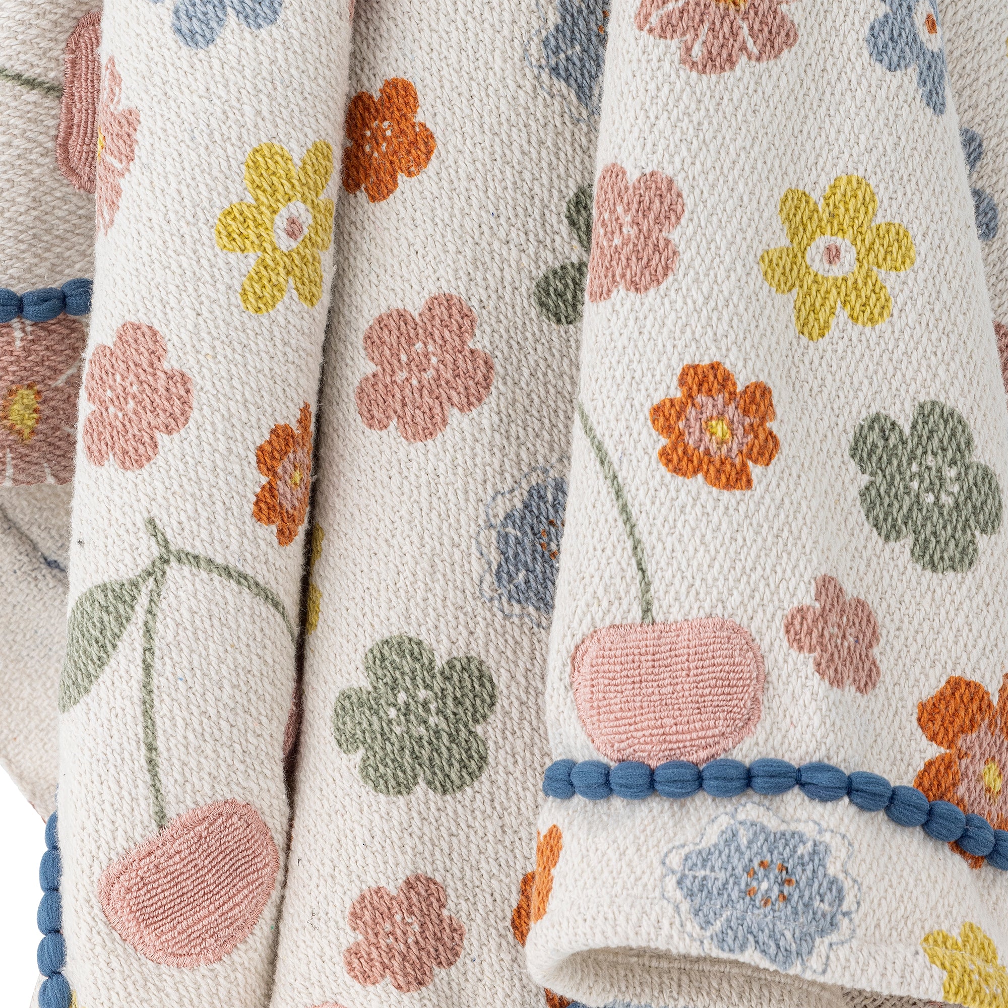 Cherry Throw, Multi, Recycled Cotton