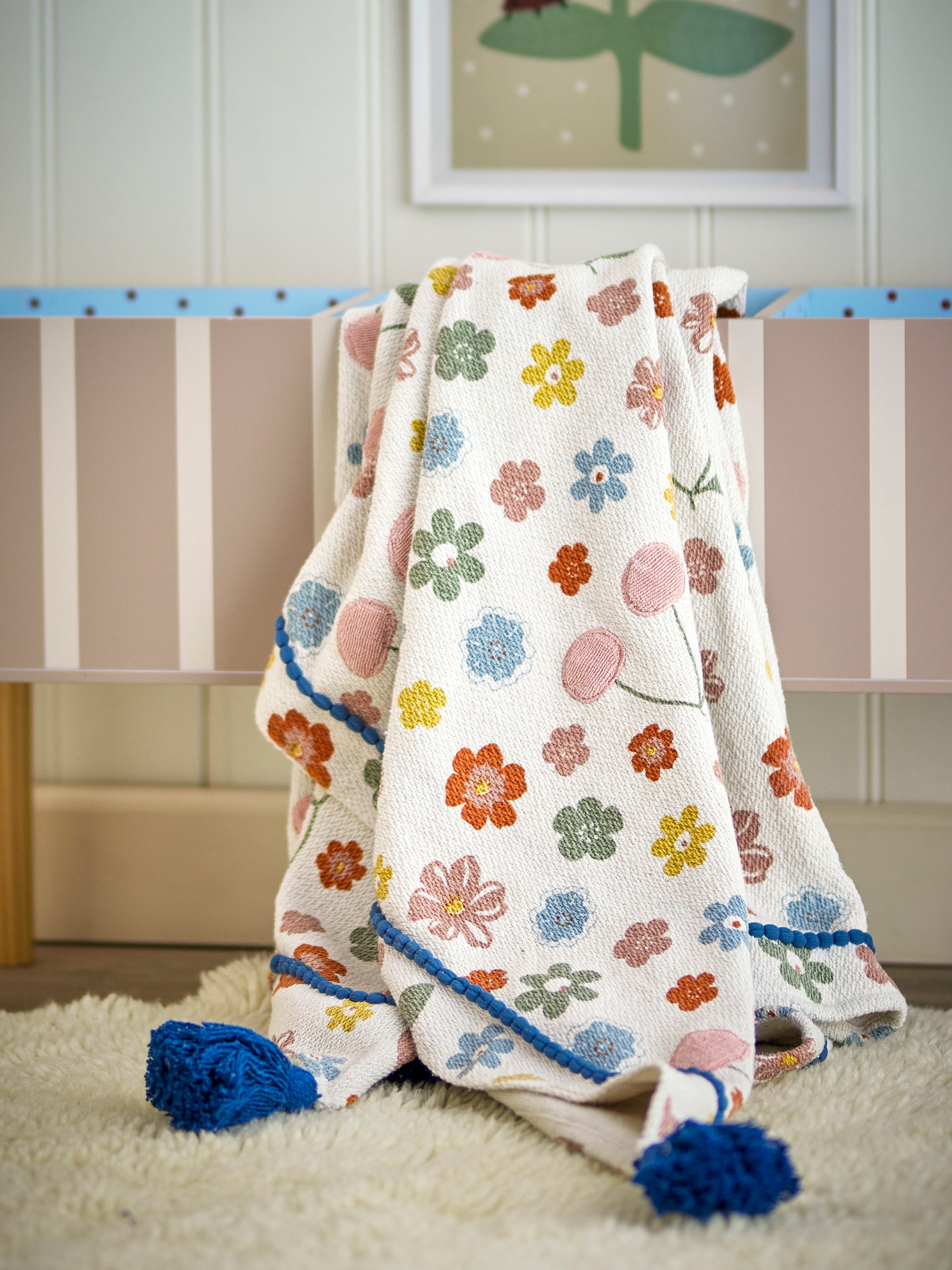 Cherry Throw, Multi, Recycled Cotton