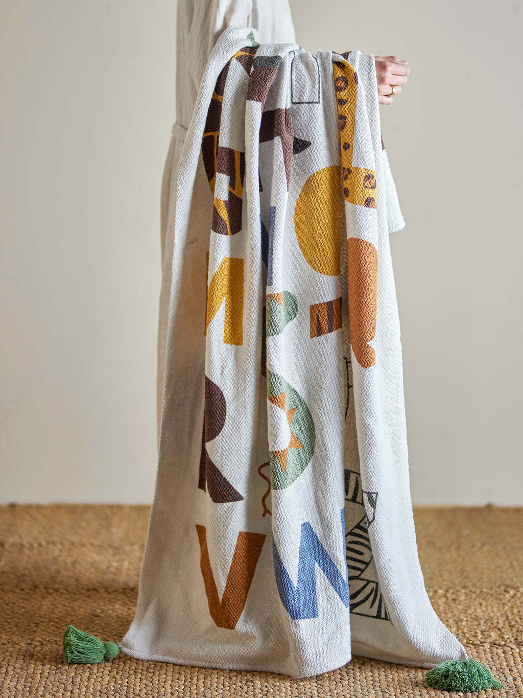 Memmo Throw, Multi, Recycled Cotton