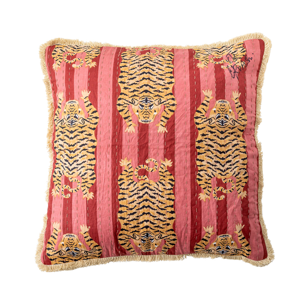 Poirino Cushion, Pink, Cotton