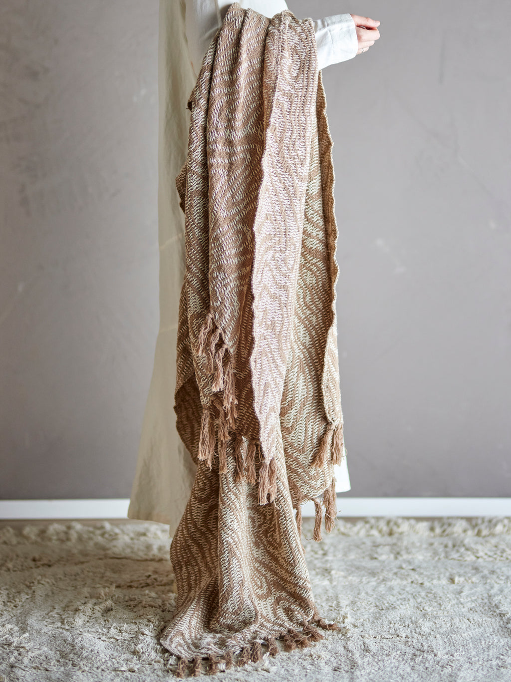 Okapi Throw, Brown, Recycled Cotton