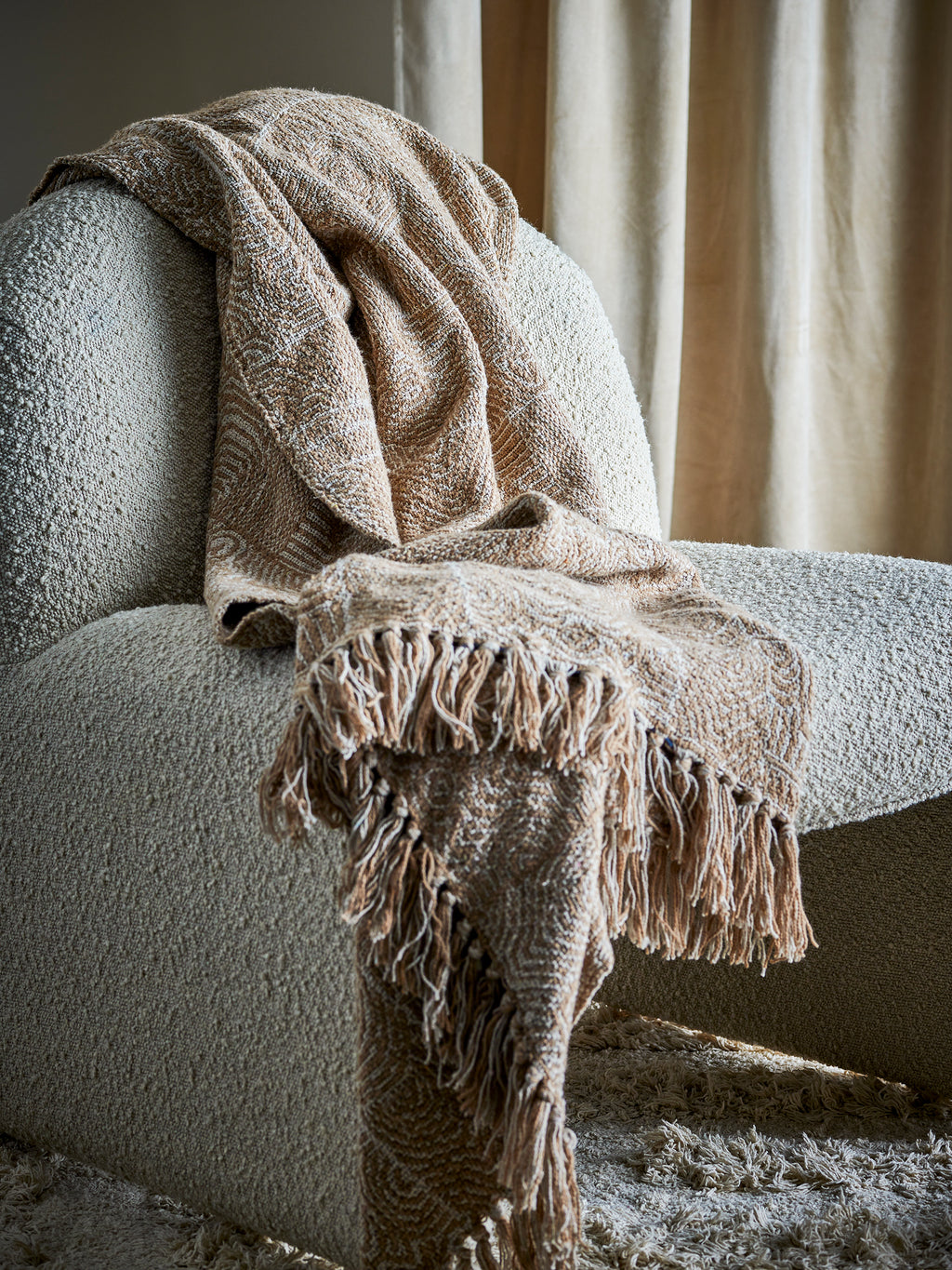 Okapi Throw, Brown, Recycled Cotton