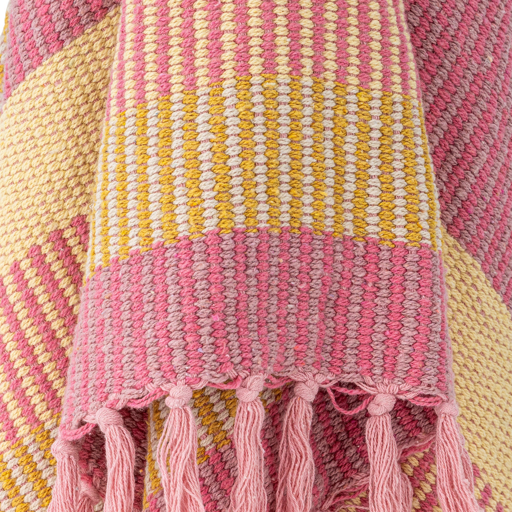 Isnel Throw, Pink, Recycled Cotton