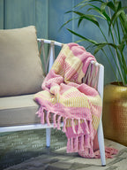 Isnel Throw, Pink, Recycled Cotton