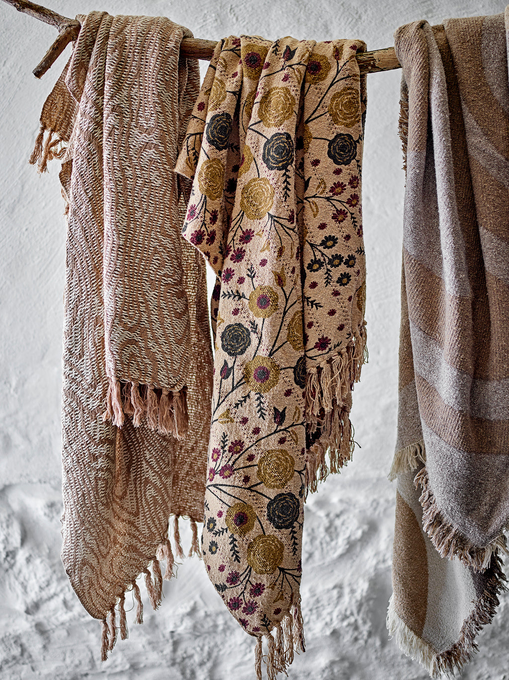 Salobre Throw, Brown, Recycled Cotton