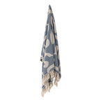 Salobre Throw, Blue, Recycled Cotton