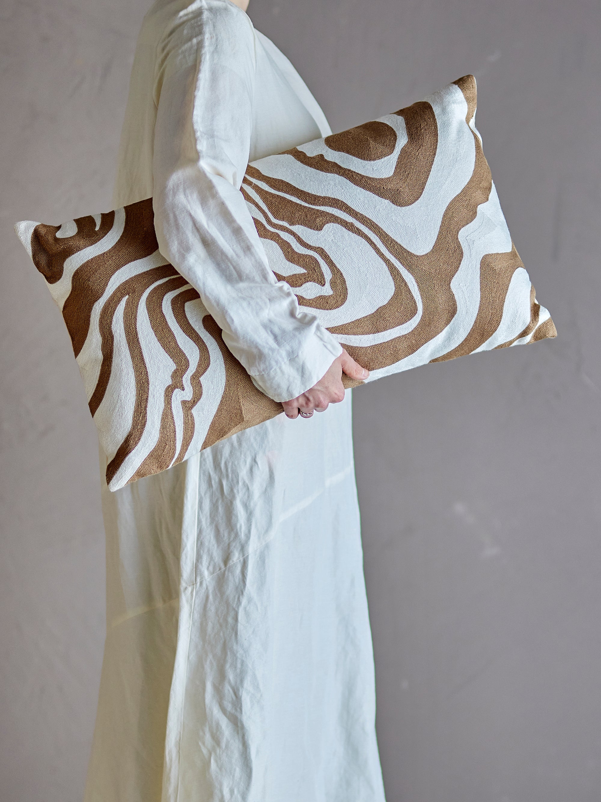 Aba Cushion, Nature, Cotton