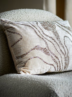 Adelona Cushion, Brown, Viscose