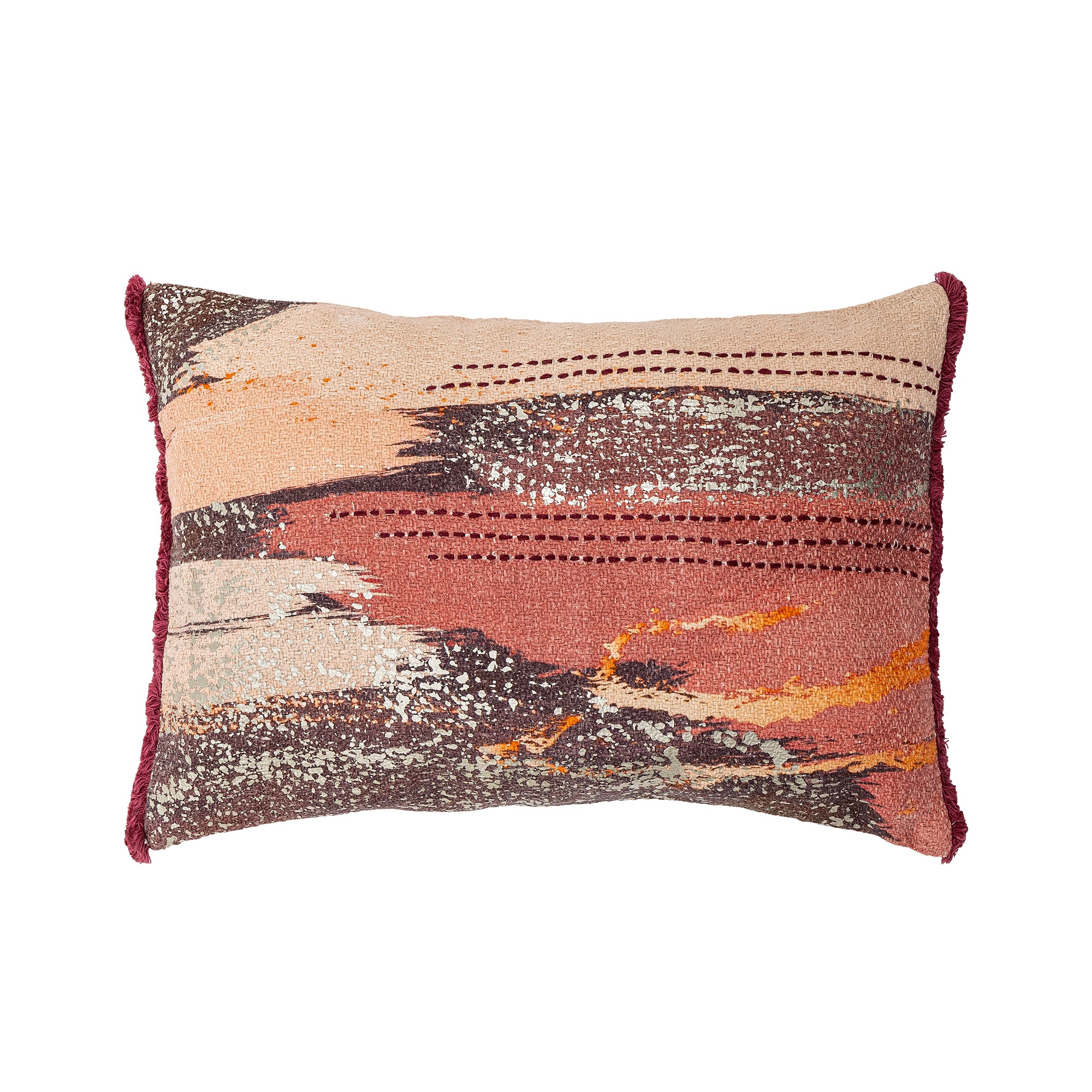 Bri Cushion, Brown, Cotton