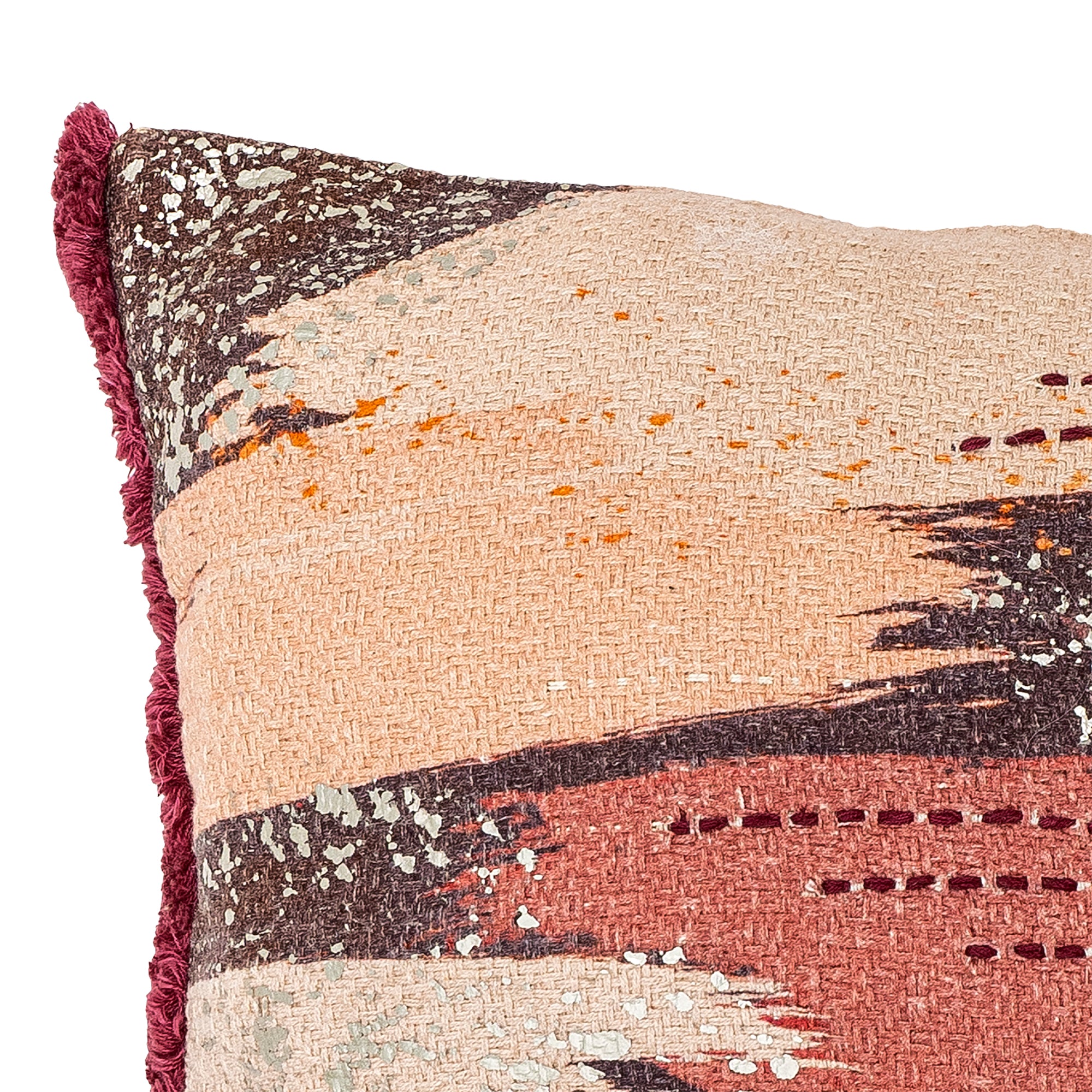 Bri Cushion, Brown, Cotton