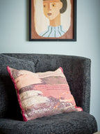 Bri Cushion, Brown, Cotton