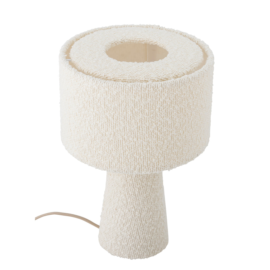 Emmie Table lamp, White, Polyester