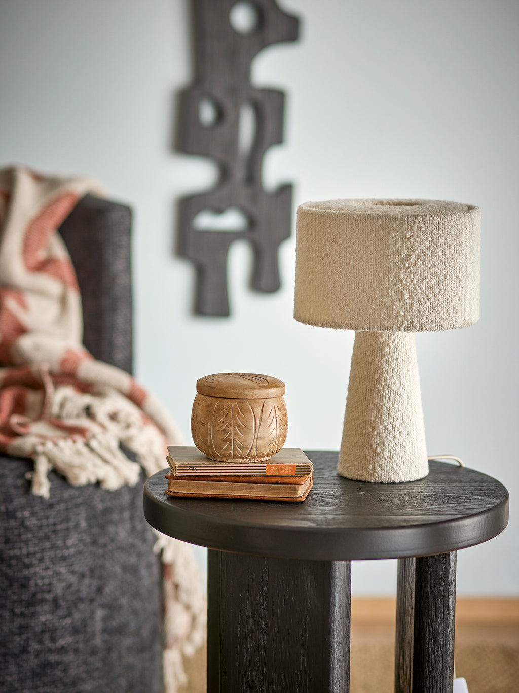 Emmie Table lamp, White, Polyester