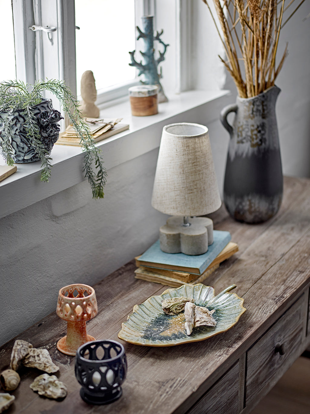 Foglio Table lamp, Nature, Polyresin