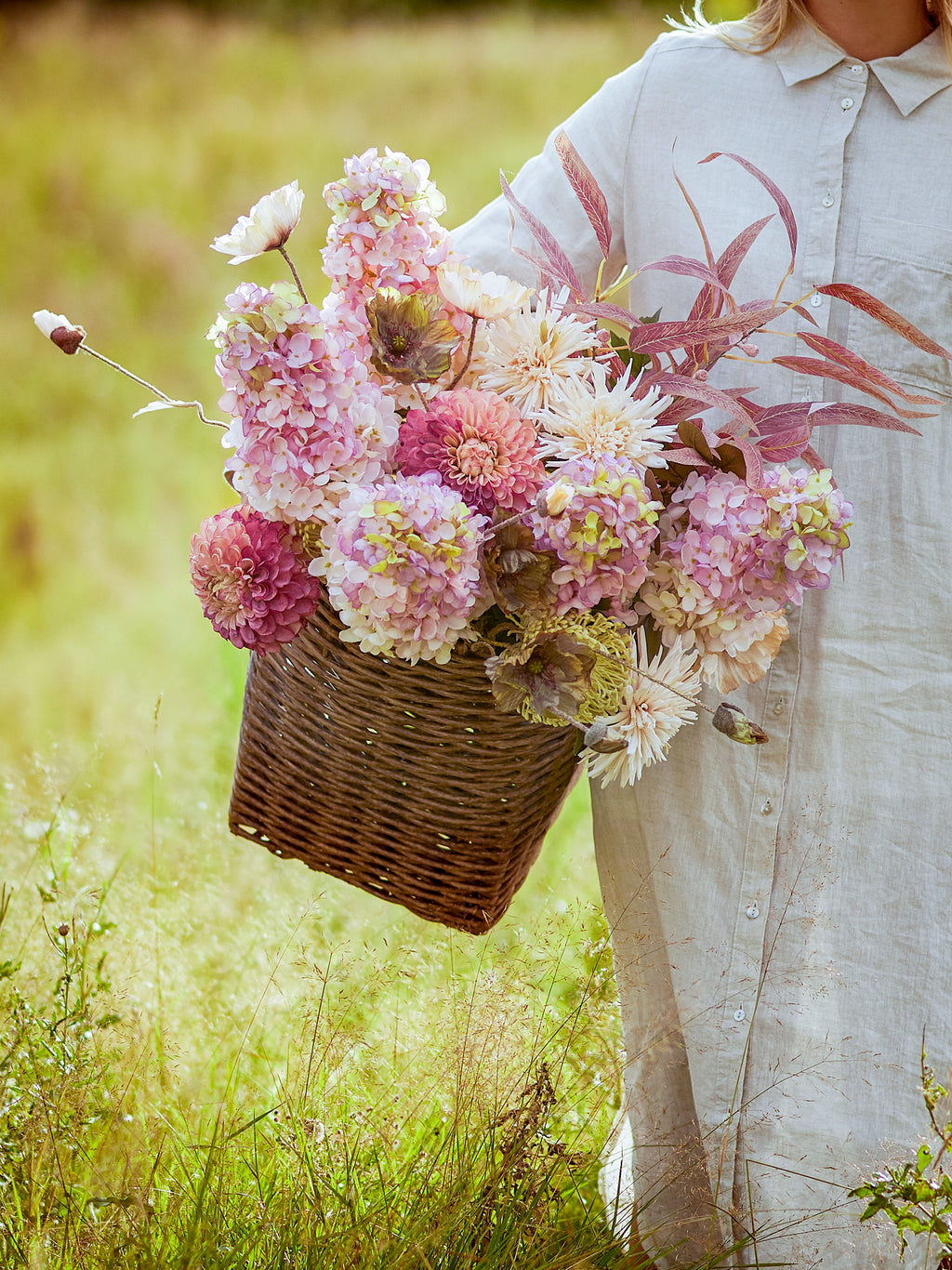 Hydrangea Stem, Rose, Artificial Flowers