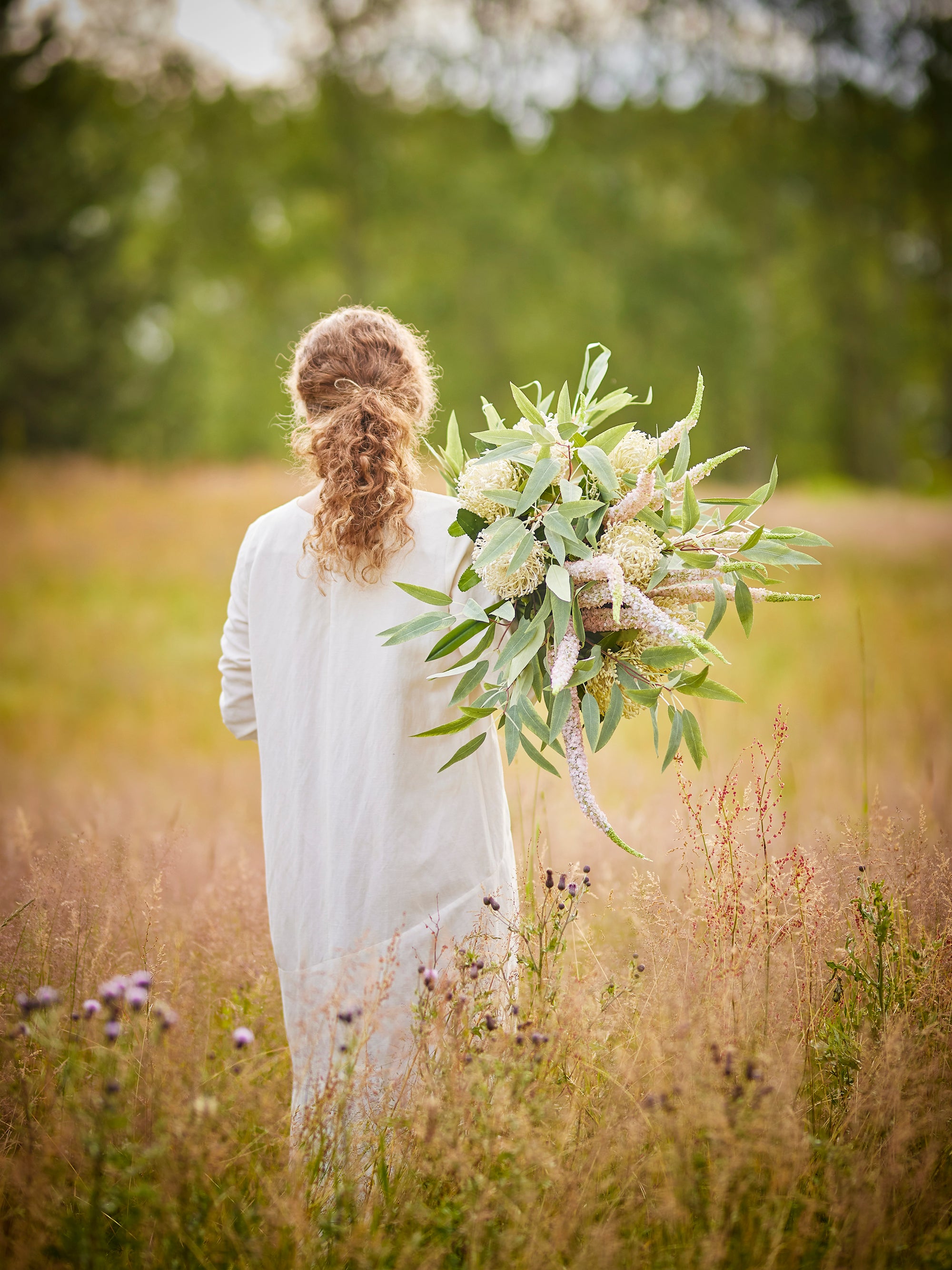 Needle Flower Stem, Yellow, Artificial Flowers