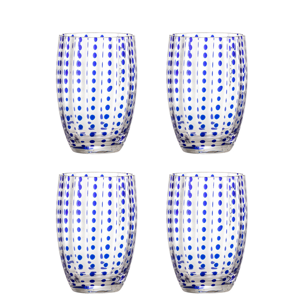 Brinley Drinking Glass, Blue, Glass