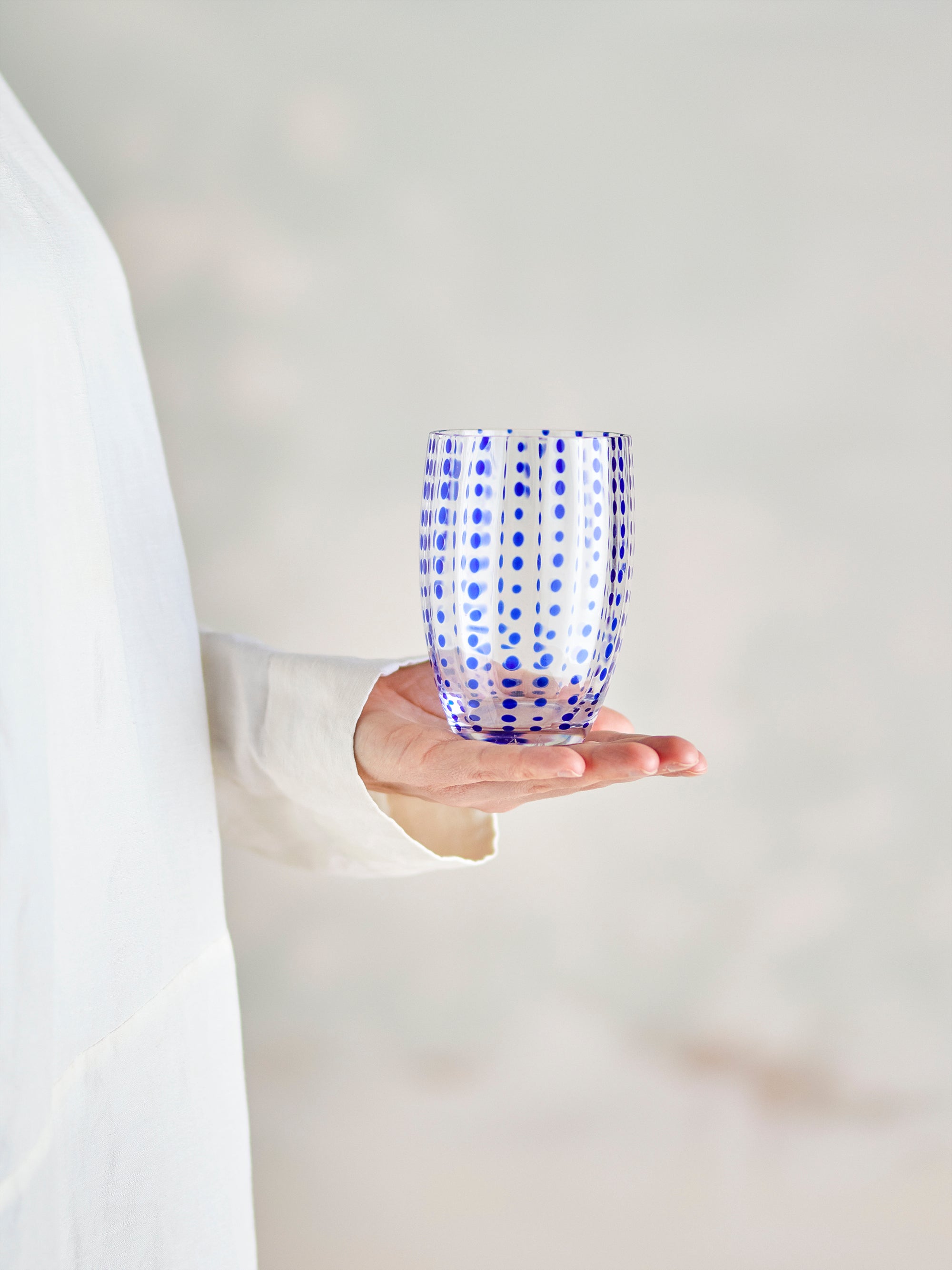 Brinley Drinking Glass, Blue, Glass