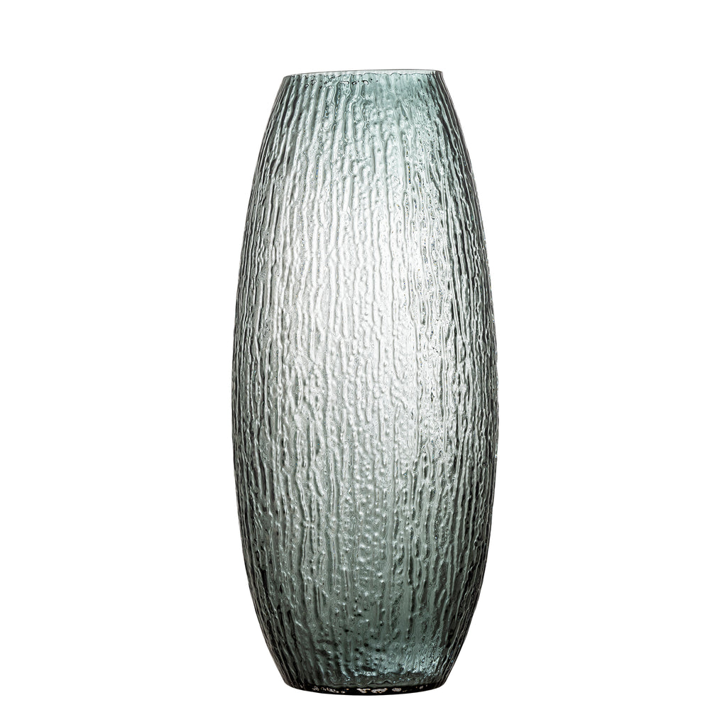 Brock Vase, Grey, Glass