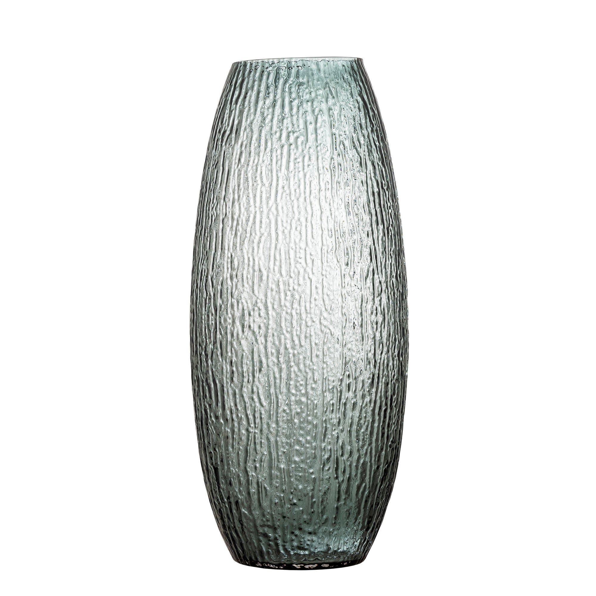 Brock Vase, Grey, Glass