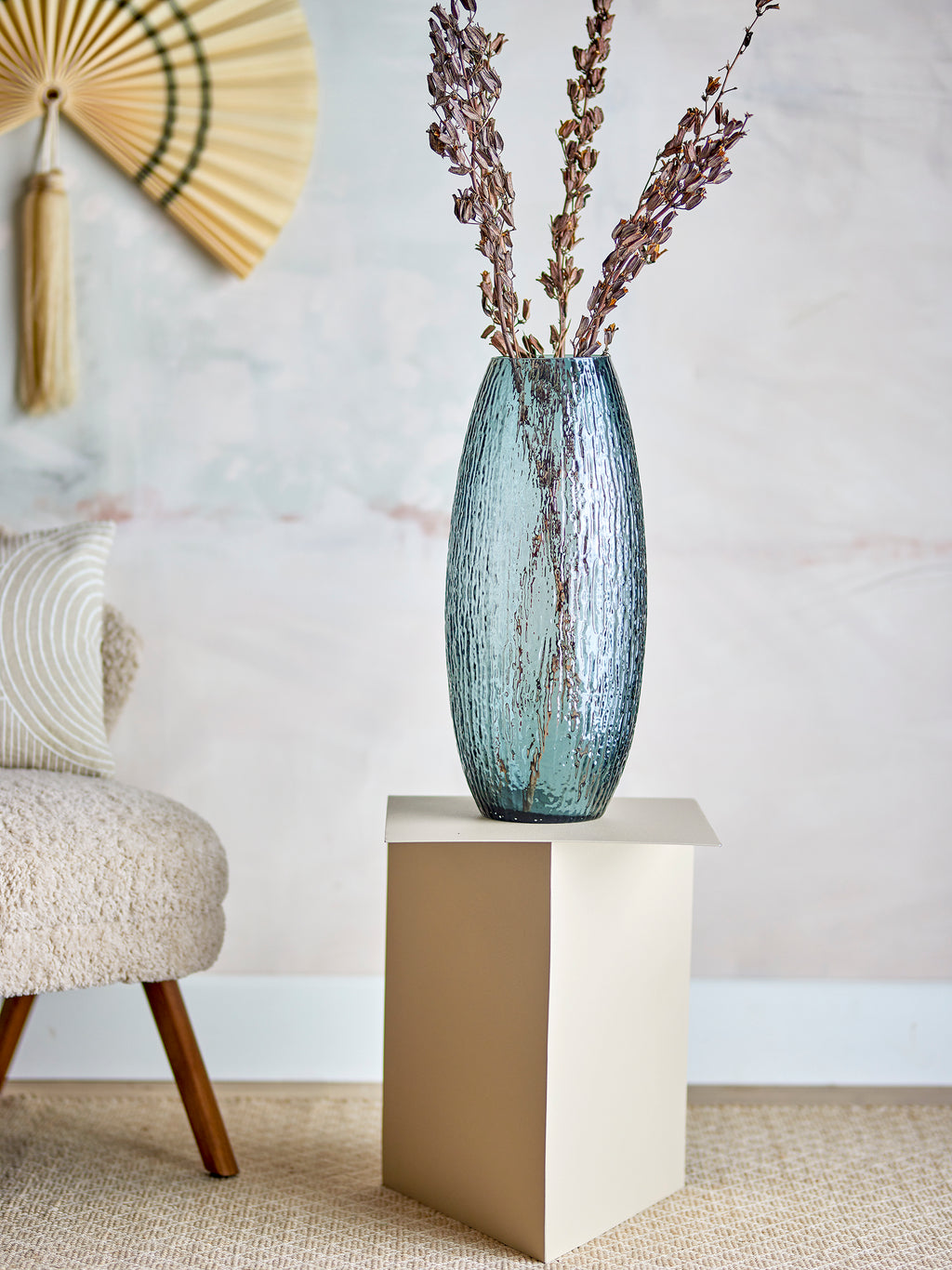 Brock Vase, Grey, Glass