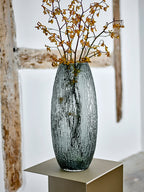 Brock Vase, Grey, Glass