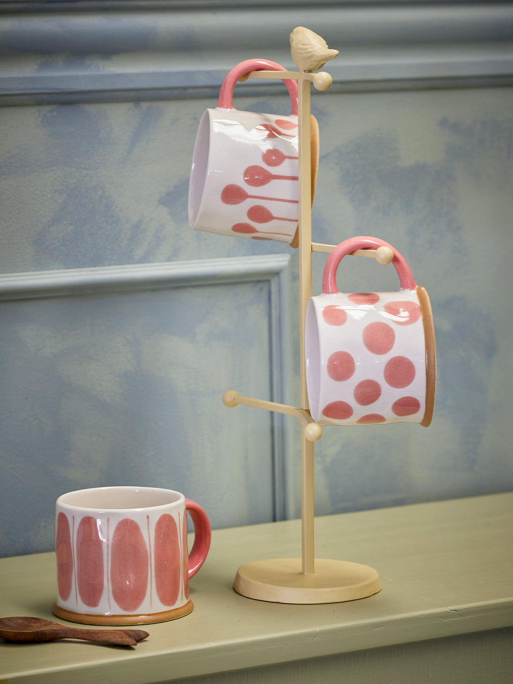 Linora Mug, Rose, Stoneware